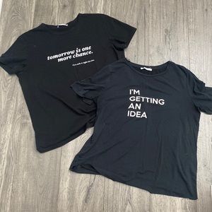 2 black graham Tshirts